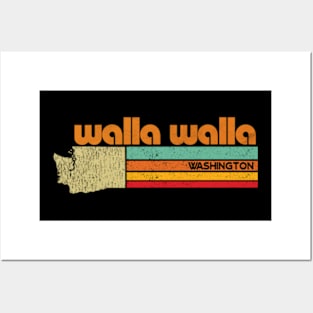 walla walla Washington Retro Posters and Art